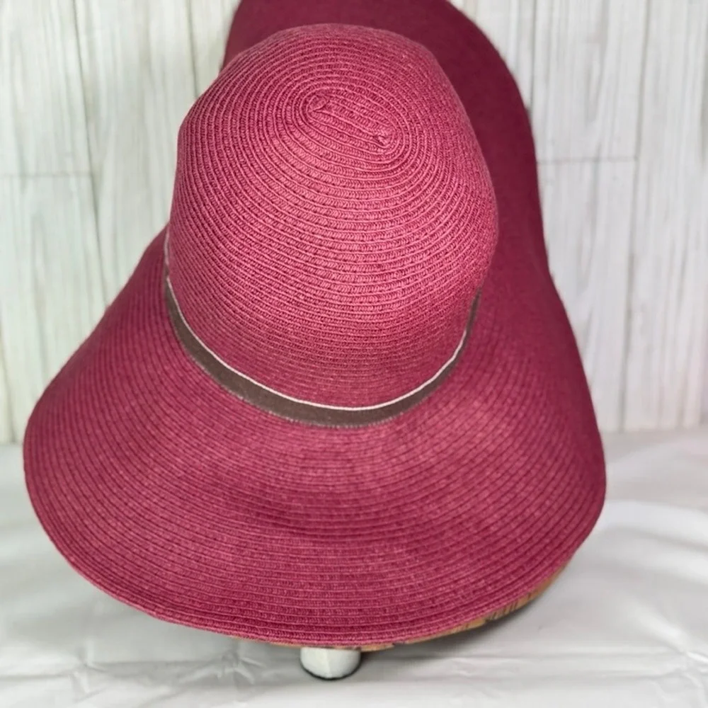 Goorin Bros Womens Large Floppy Sun Hat Braided Straw Wide Brim Beach Hat‎